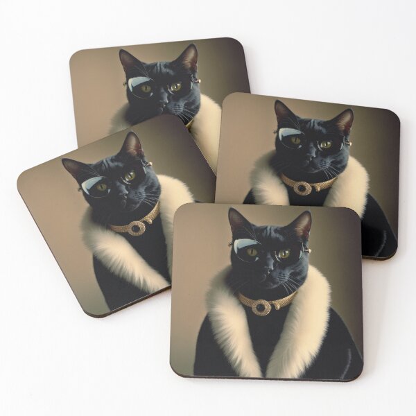 Artikelvorschau, Sammlung anthropomorpher Katzen – Hauskatze Nr. 25, schwarze Katze entworfen und verkauft von elektronen.