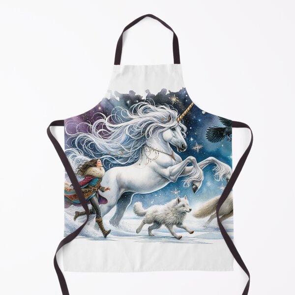 Item preview, Enchanted Winter Wonderland: Unicorn & Wolves in Starry Night Fantasy designed and sold by Ladyfyre.
