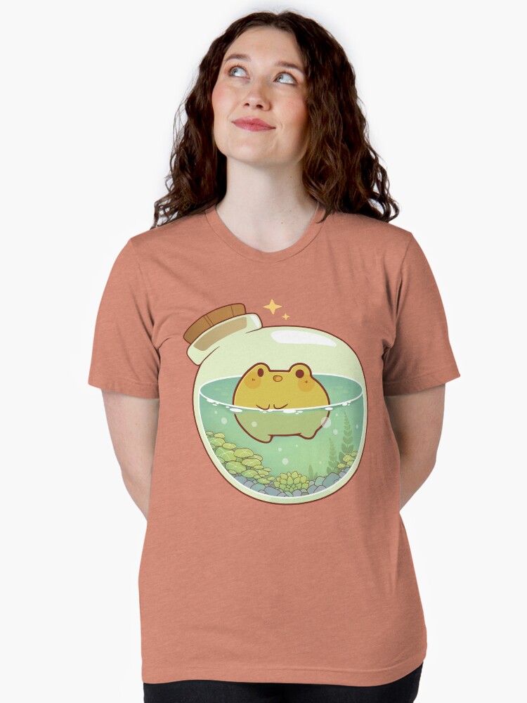 Thumbnail 2 of 7, Tri-blend T-Shirt, Round frog potion designed and sold by Rihnlin.