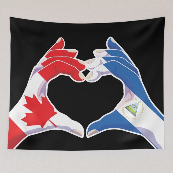 Item preview, Nicaraguan Nicaragua Canadian Canada Love Heart Peace designed and sold by FlagX.