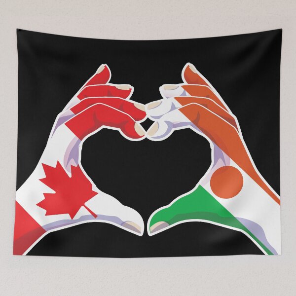 Item preview, Niger Nigerien Canada Canadian Love Heart Peace designed and sold by FlagX.