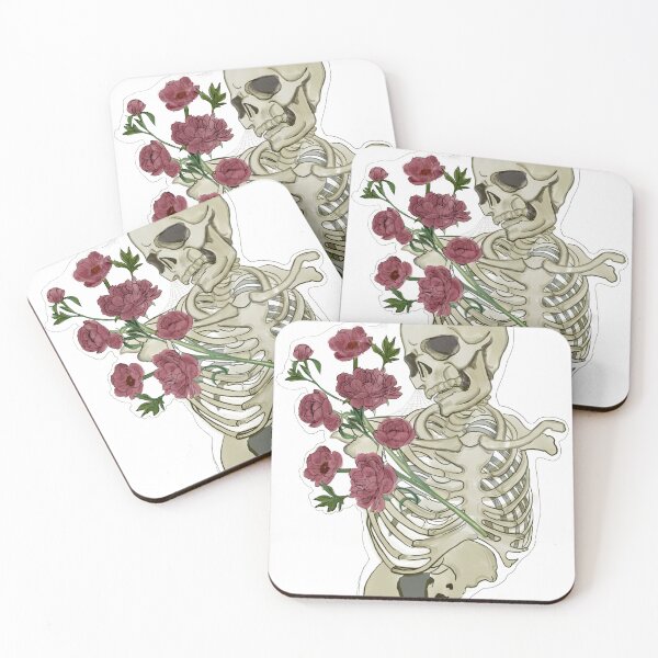 Item preview, Skeleton and Flowers designed and sold by CarteBlancheArt.