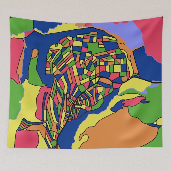 Item preview, Rio Turbio, Argentina Colorful Map designed and sold by John Mashburn.