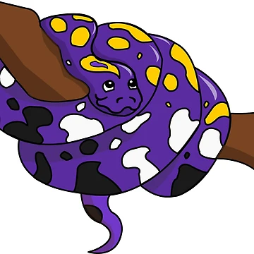 Artwork thumbnail, Nonbinary Pride Flag Python by HarveyHandcraftsandDesigns
