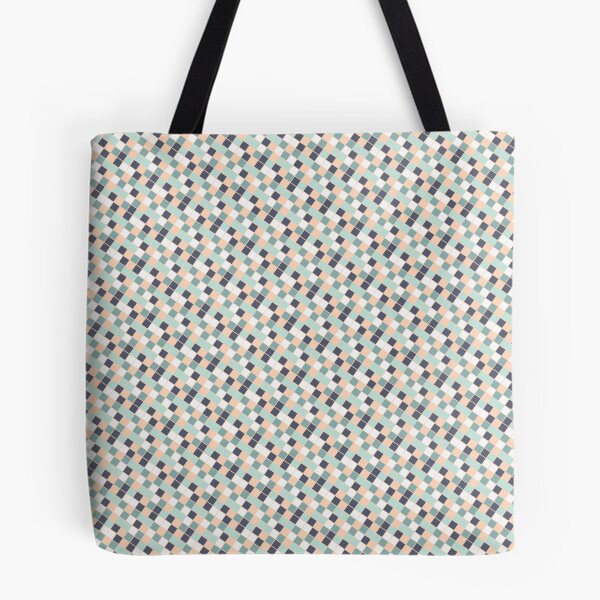Item preview, Peach Square Aqua Repeating Seamless Continuous Pattern Design designed and sold by Alchemy-A-La-G.