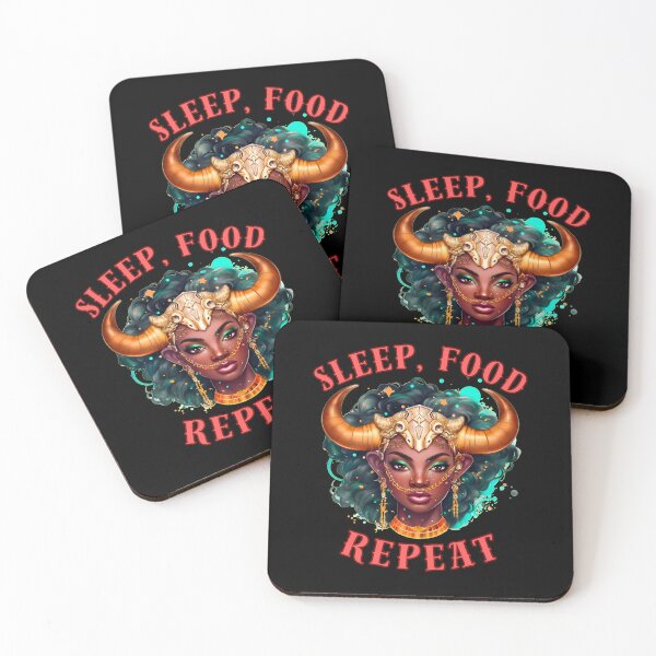 Item preview, Sleep, Food, Repeat. taurus astrology designed and sold by ZodiacWonders.