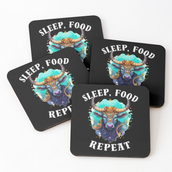 Item preview, Sleep, Food, Repeat. taurus may designed and sold by ZodiacWonders.