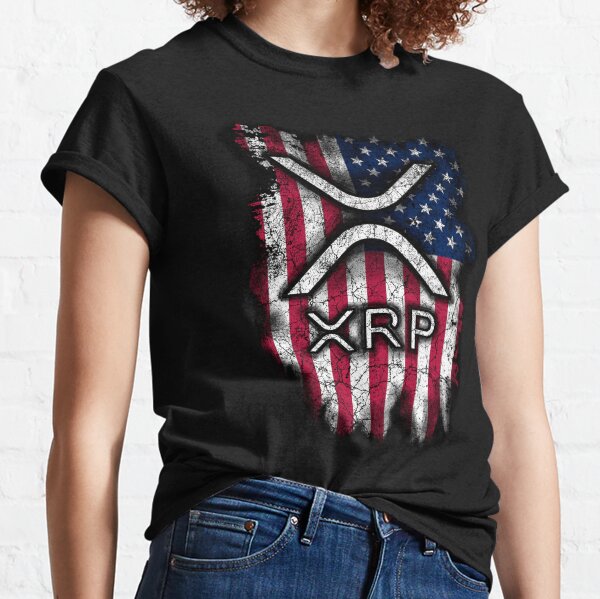 Item preview, XRP Ripple Washed Vintage American Flag Design designed and sold by vendorasbox.