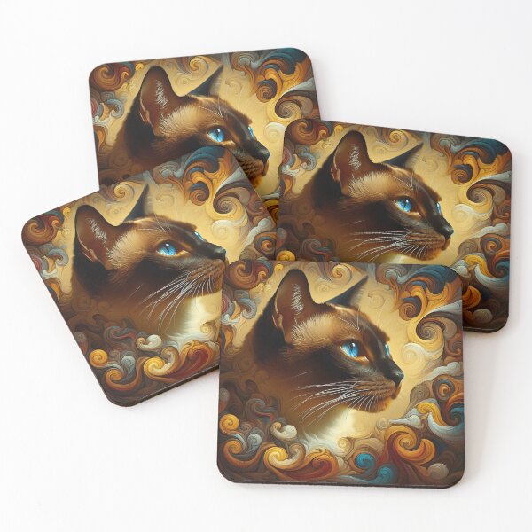 Item preview, Whisker Waltz: Baroque Burmese Charms designed and sold by BastKittyStore.