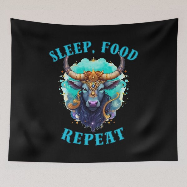 Item preview, Sleep, Food, Repeat. taurus astrological sign designed and sold by ZodiacWonders.