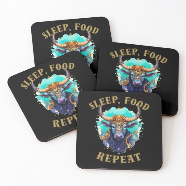 Item preview, Sleep, Food, Repeat. taurus sayings designed and sold by ZodiacWonders.