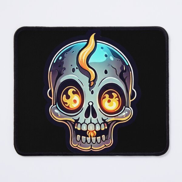 Item preview, Mischievous Firelight: Funny skull with blazing flame designed and sold by digistampdesign.