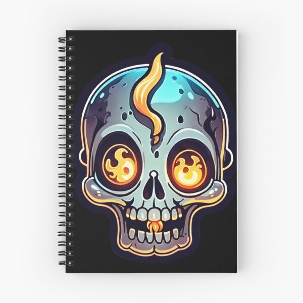 Item preview, Mischievous Firelight: Funny skull with blazing flame designed and sold by digistampdesign.