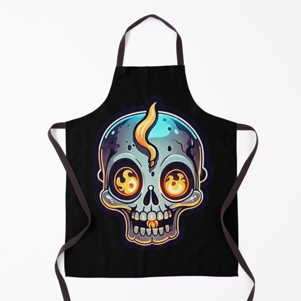Item preview, Mischievous Firelight: Funny skull with blazing flame designed and sold by digistampdesign.
