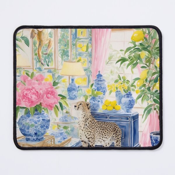 Item preview, Preppy cheetah art, monkey art, Minding the cheeky monkey designed and sold by SophieClimaArt.
