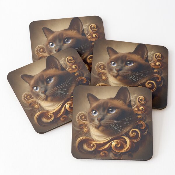 Item preview, Ethereal Whisker Sonata: Baroque Burmese Rhapsody designed and sold by BastKittyStore.