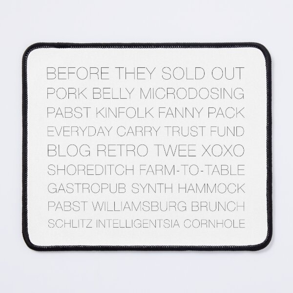 Item preview, Hipster Ipsum designed and sold by suranyami.