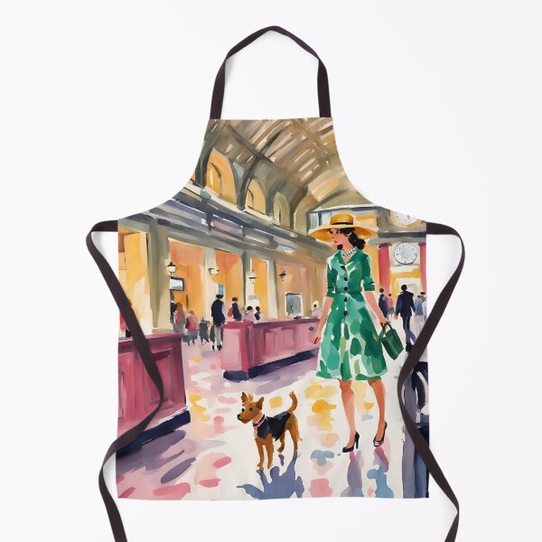 Item preview, At the Grand Central station, watercolor illustration designed and sold by SophieClimaArt.