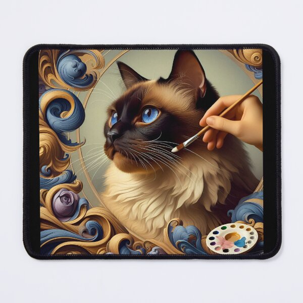 Item preview, Celestial Whisker Rhapsody: Baroque Burmese Harmony designed and sold by BastKittyStore.