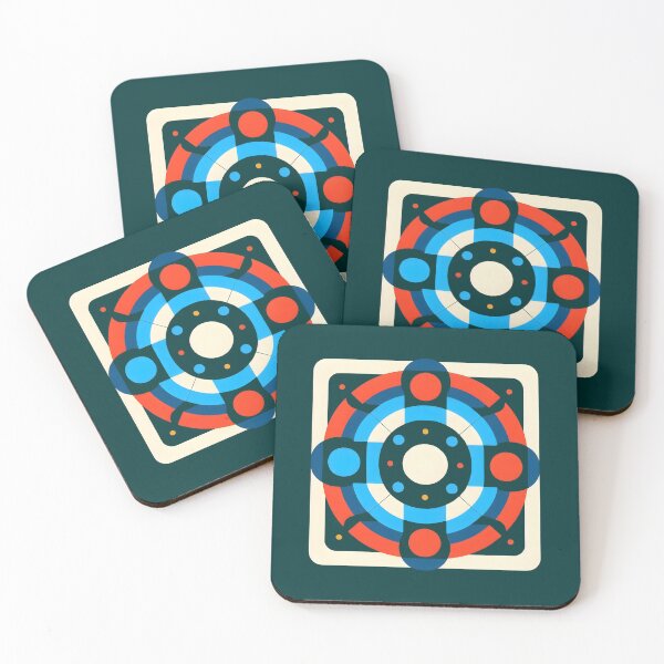 Item preview, Midcentury flat pattern design (for dark backgrounds)  designed and sold by Inkstorm-London.