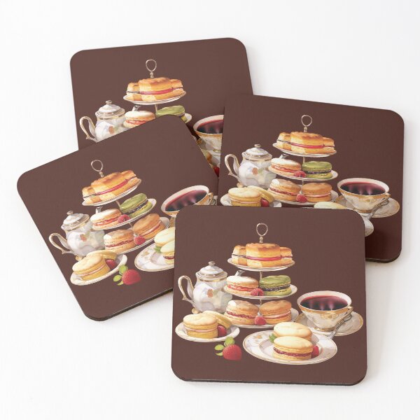 Item preview, English Afternoon Tea With Crumpet and Macarons designed and sold by Alicia Chee.
