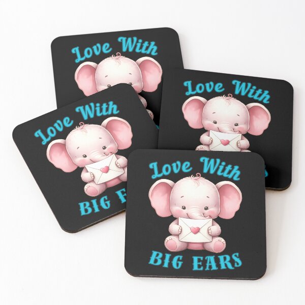 Item preview, Love With Big Ears. funny elephant designed and sold by ElephantVibes.