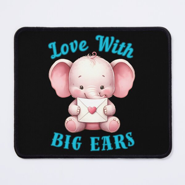 Item preview, Love With Big Ears. funny elephant designed and sold by ElephantVibes.