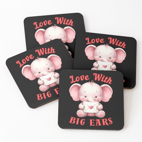 Artikelvorschau, Liebe mit großen Ohren. bunter Elefant entworfen und verkauft von ElephantVibes.