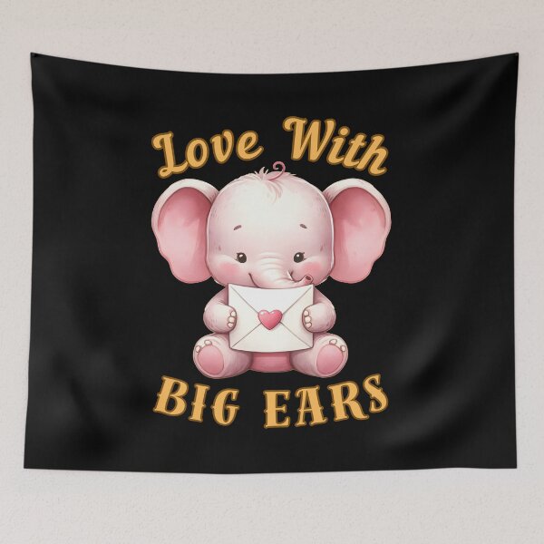 Item preview, Love With Big Ears. elephant lover designed and sold by ElephantVibes.