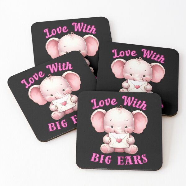 Item preview, Love With Big Ears. elephant head designed and sold by ElephantVibes.