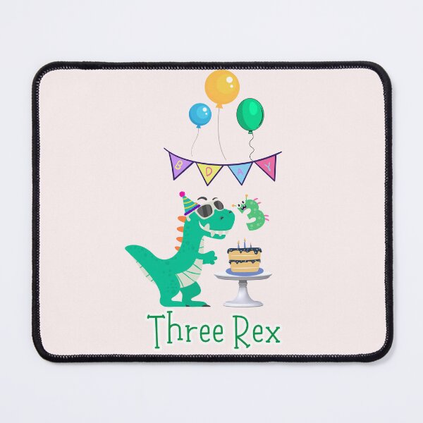 Item preview, Three Rex 3rd Birthday Party T-Rex Dinosaur Kids T-Shirt designed and sold by Designsleashed.
