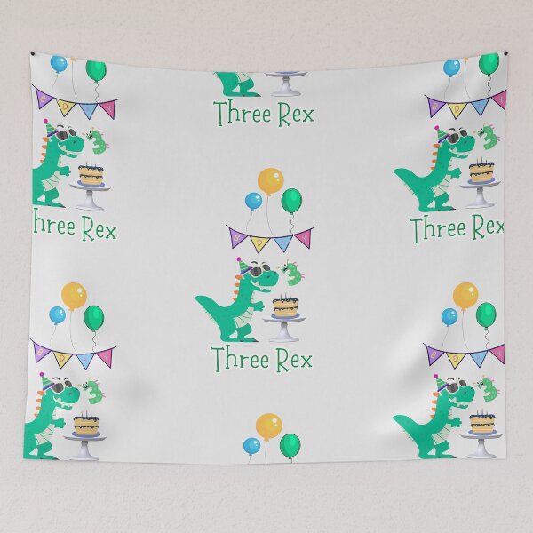Item preview, Three Rex 3rd Birthday Party T-Rex Dinosaur Kids T-Shirt designed and sold by Designsleashed.