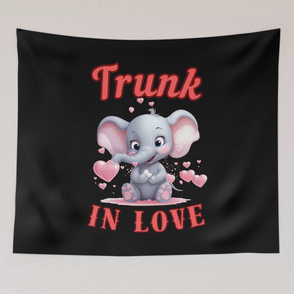 Item preview, Trunk In Love. colorful elephant designed and sold by ElephantVibes.
