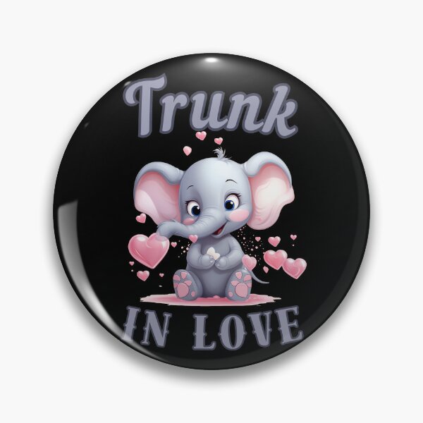 Item preview, Trunk In Love. elephant portrait designed and sold by ElephantVibes.