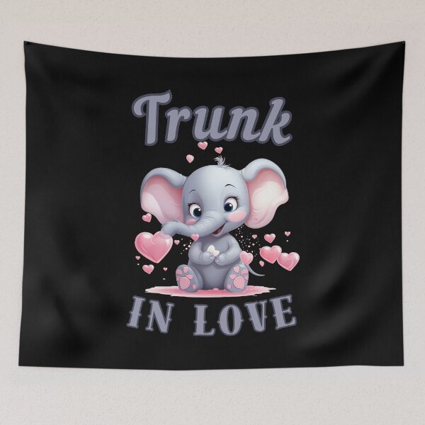 Item preview, Trunk In Love. elephant portrait designed and sold by ElephantVibes.