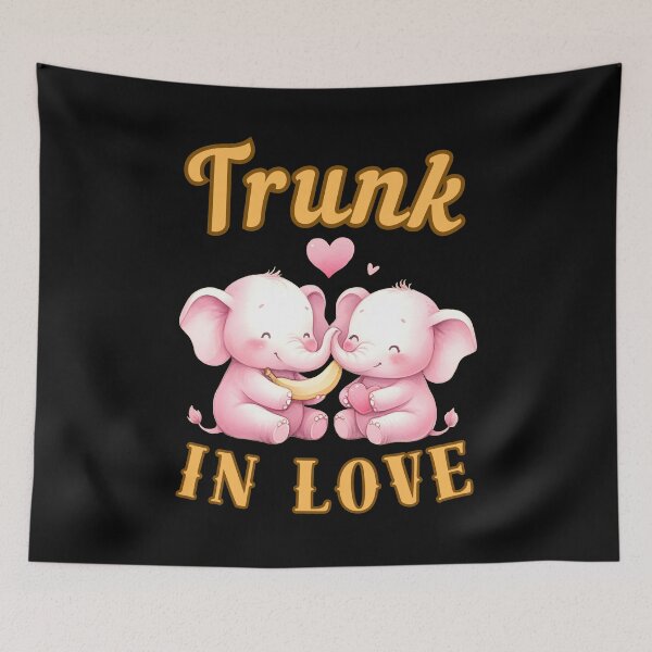 Item preview, Trunk In Love. watercolor elephant designed and sold by ElephantVibes.
