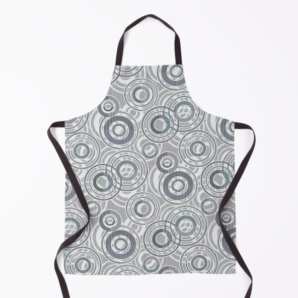 Item preview, Retro pattern of circles and rings in gray designed and sold by fuzzyfox.
