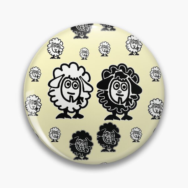 Item preview, Sheep herd black and white designed and sold by vibeno1.
