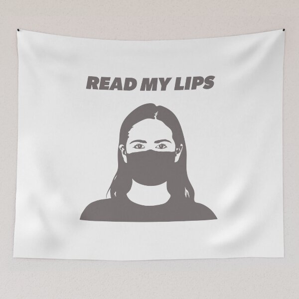 Item preview, Read My Lips (gray) designed and sold by sarahwlongcovid.