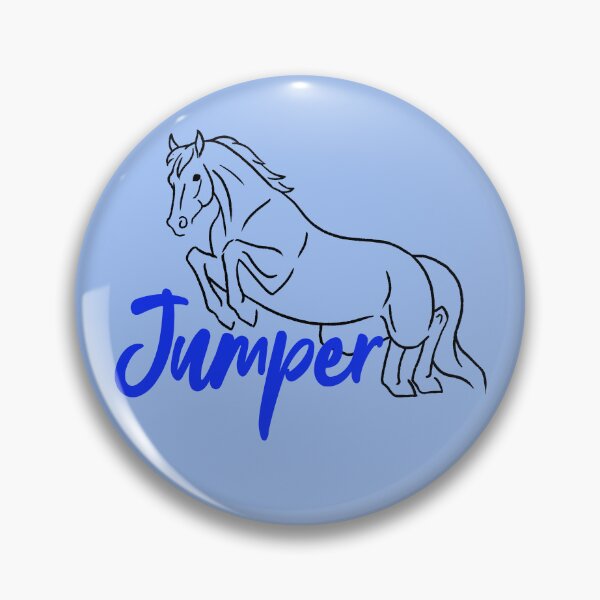 Item preview, White Jumper Horse with Blue Text designed and sold by DappledMoon.