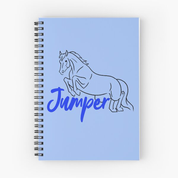 Item preview, White Jumper Horse with Blue Text designed and sold by DappledMoon.