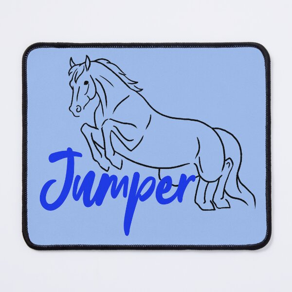 Item preview, White Jumper Horse with Blue Text designed and sold by DappledMoon.