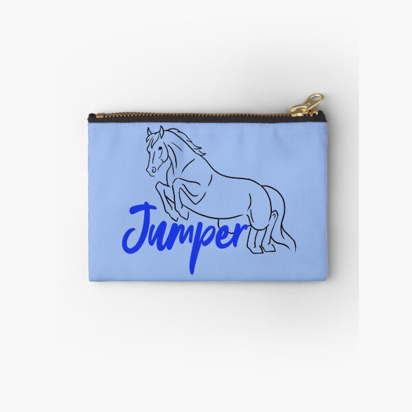 Item preview, White Jumper Horse with Blue Text designed and sold by DappledMoon.