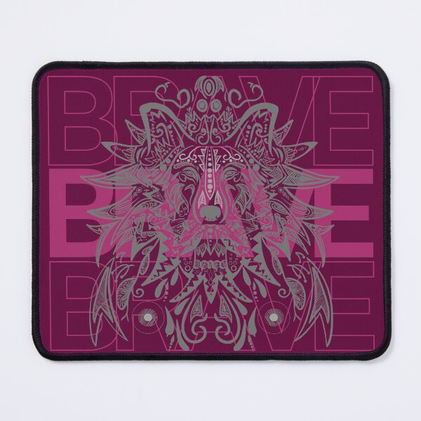 Item preview, Great Waves of Brave Mystic Lion Wolf Design designed and sold by Catawampus-Cat.