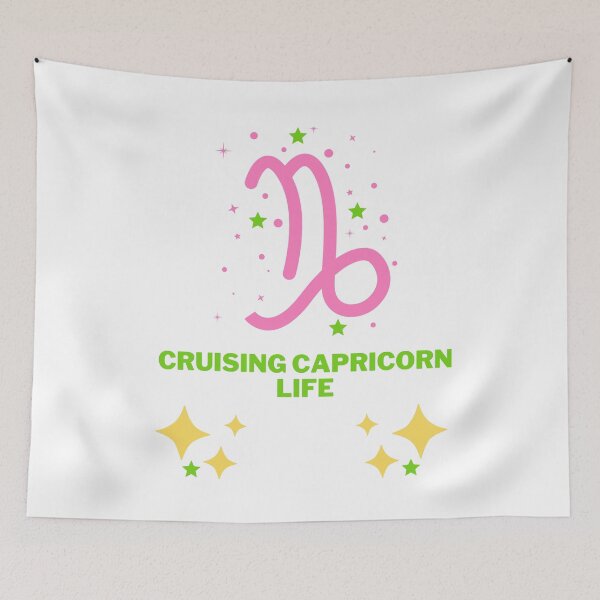 Artikelvorschau, Cruising Capricorn Life – Rosa und Grün entworfen und verkauft von MadeByJadex.