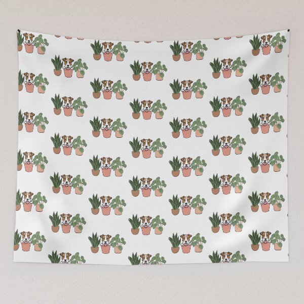 Item preview, Fox Terrier And Plants designed and sold by TheAnimalZ00.