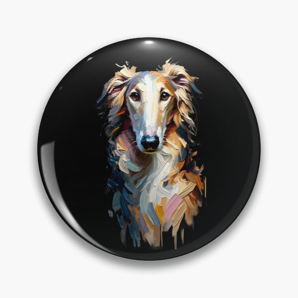 Item preview, Borzoi in AI art done in classic palette knife oil painting style designed and sold by Magnus Dahl.