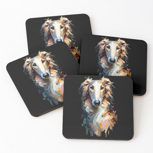 Item preview, Borzoi in AI art done in classic palette knife oil painting style designed and sold by Magnus Dahl.