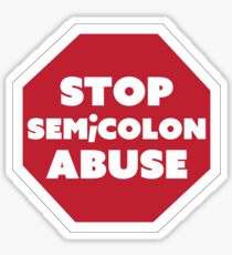 Stoppt Semikolon-Missbrauch Sticker