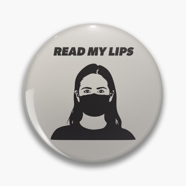 Item preview, Read My Lips (light gray background) designed and sold by sarahwlongcovid.